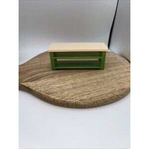 Calico Critters Dollhouse Furniture Bench Table Green Replacement 4" L Preowned